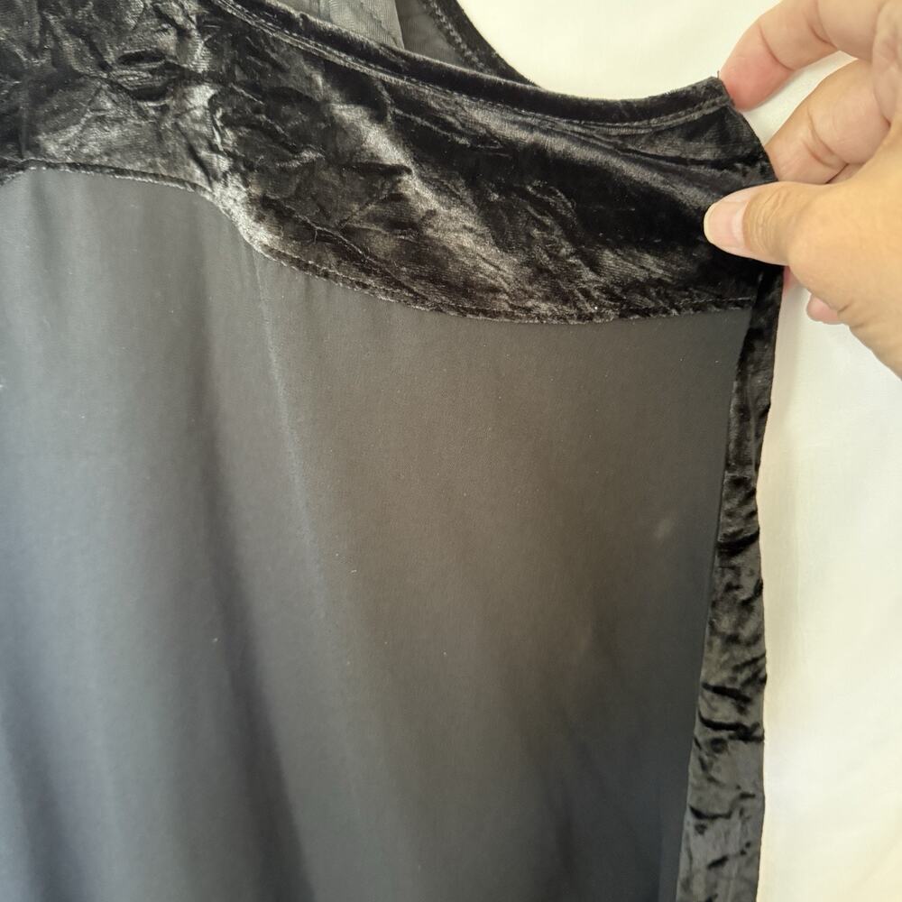 Y2K Velvet Sequin Racerback Tank Sz Lg Geo Pattern Whimsigoth Dark Fairy Witchy - Picture 5 of 8